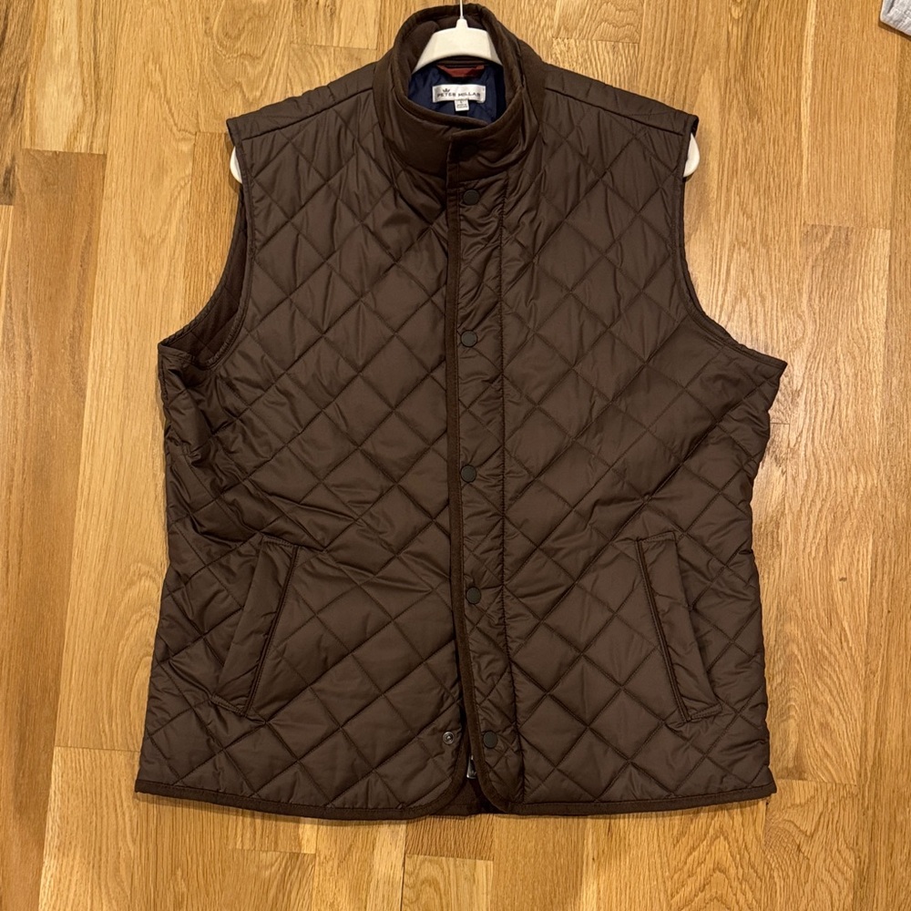 Peter Millar Dark Brown Quilted Vest